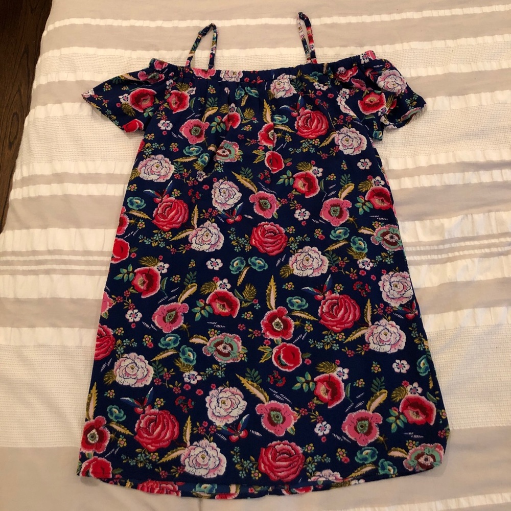 Floral Off-Shoulder Dress w/ opt Shoulder Strap